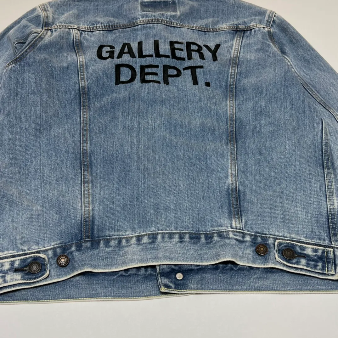 Gallery Dept. 22fw Vintage Andy Denim Jacket New embroidered logo washed distressed denim jacket blue S-XL